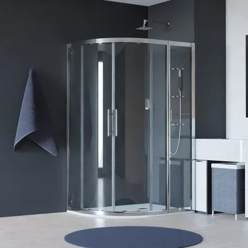 Душевой уголок RGW HO-62 (HO-51 + Z-42), Цвет стекла: прозрачное, Цвет профиля: Хром, Выбрать размер: 1000x1300
