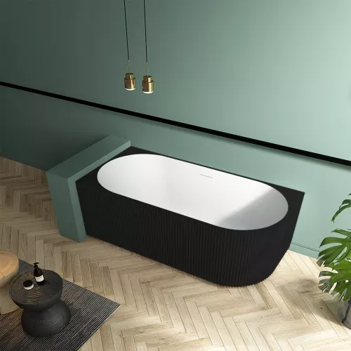 Акриловая ванна ABBER AB9329-1.7 L 170х80, Выбрать цвет: Черный/Белый, Выбрать размер: 170х80, Ориентация: Левая, изображение 2