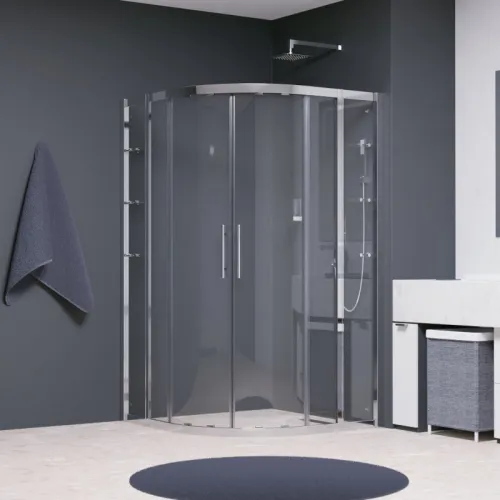 Душевой уголок RGW HO-512 (HO-51 + 2Z-42), Цвет стекла: прозрачное, Цвет профиля (вариация): Хром, Выбрать размер: 1100x1100