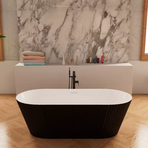 Ванны: Ванна акриловая Frank F6103 White/Black  170х75 1 в магазине Акватория