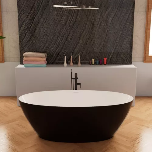 Ванны: Ванна акриловая Frank F6123 White/Black  170х81 1 в магазине Акватория