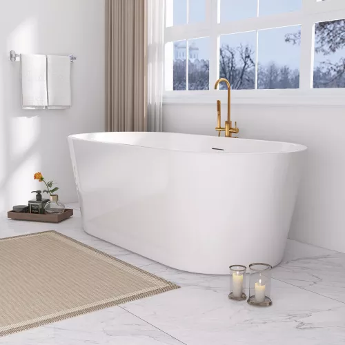 Акриловая ванна ABBER AB9209 170х80, Выбрать цвет: Белый, изображение 9