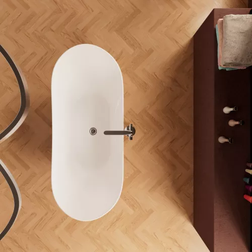 Ванна акриловая Frank F6107 White 170х75, Выбрать цвет: Белый, изображение 4