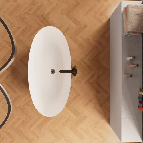 Ванна акриловая Frank F6123 White/Black  170х81, Выбрать цвет: Белый / Черный, изображение 4