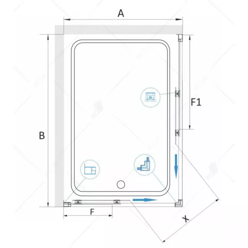 Душевой уголок RGW CL-44B, Цвет стекла: прозрачное, Цвет профиля: Черный, Выбрать размер: 900x1200, изображение 4