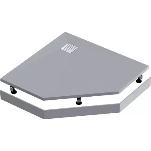 Поддон литьевой Essentia PNT  Графит, Выбрать цвет: Графит, Выбрать размер: 100х100, изображение 2