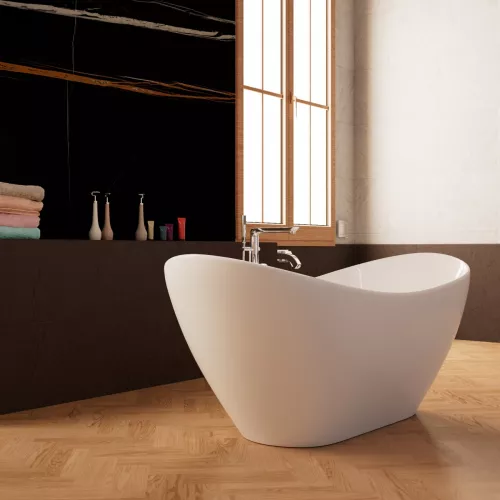 Ванна акриловая Frank F6107 White 170х75, Выбрать цвет: Белый, изображение 2