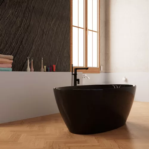 Ванна акриловая Frank F6123 Black/Black  170х81, Выбрать цвет: Чёрный, изображение 2