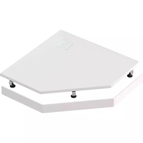 Поддон литьевой Essentia PNT  Белый, Выбрать цвет: Белый, Выбрать размер: 100х100, изображение 2