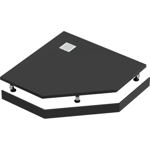 Поддон литьевой Essentia PNT  Чёрный, Выбрать цвет: Черный, Выбрать размер: 100х100, изображение 2