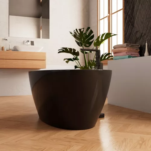 Ванна акриловая Frank F6123 White/Black  170х81, Выбрать цвет: Белый / Черный, изображение 3