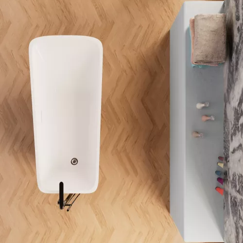 Ванна акриловая Frank F6106 White/Black 170х80, Выбрать цвет: Черный/Белый, изображение 4