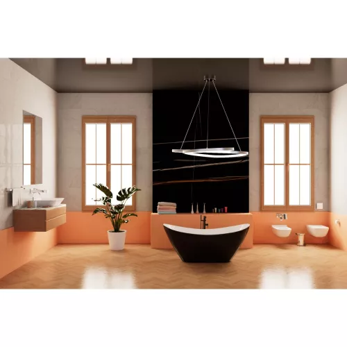 Ванна акриловая  Frank F6107 White/Black 170х75, Выбрать цвет: Белый / Черный, изображение 5