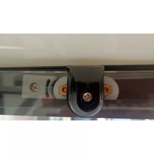 Душевая кабина Frank F410 М Black матовое стекло, Цвет стекла: матовое, Цвет профиля: Черный, Тип поддона: Низкий, Выбрать размер: 110х110, Внешний вид: с крышей, изображение 10