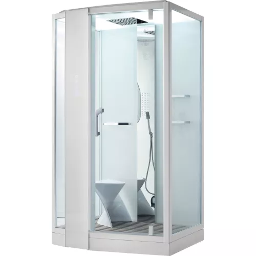 Душевая кабина прямоугольная с паром Orans SR-89105RS/LS White  L/R, Цвет профиля: Белый, Тип поддона: Низкий, Выбрать размер: 120x90, Ориентация: правая