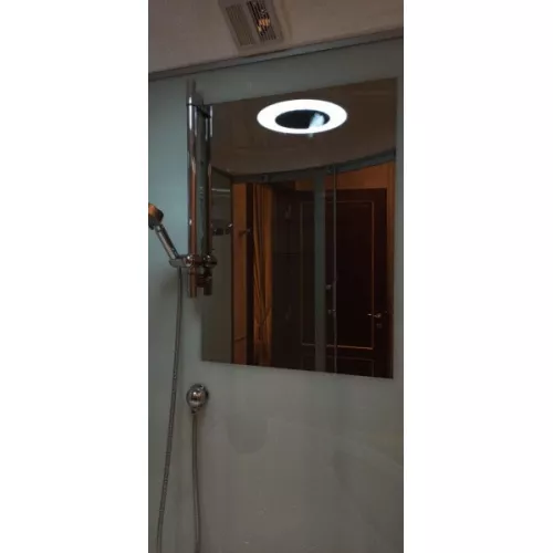 Душевой бокс Frank  угловой F651/F652 с баней/без бани, Цвет стекла: прозрачное, Цвет профиля: Хром, Тип поддона: Высокий, Выбрать размер: 130x130, Комплектация: без бани, изображение 4