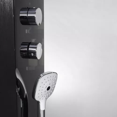 Душевая кабина прямоугольная с паром Orans SR-89101RS/LS Black  L/R, Цвет стекла: прозрачное, Цвет профиля: Черный, Тип поддона: Низкий, Выбрать размер: 100x100, Ориентация: правая, изображение 5