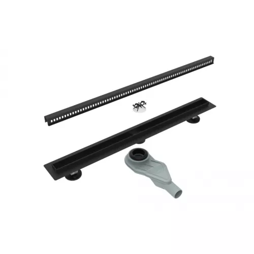 Желоб щелевой ESBANO S-SIDE-60MB/70MB/80MB  матовый черный, Выбрать цвет: матовый чёрный, Выбрать размер: 600, изображение 2