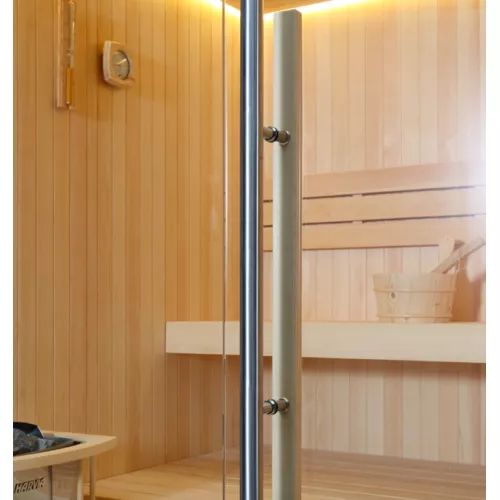Финская сауна Frank 810 серия, 2 полки, кедр/липа, Выбрать размер: 140х140, Дерево : Липа, изображение 3