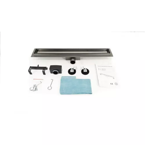 Желоб линейный ESBANO M-TILE-60GM/70GM/80GM  оружейная сталь, Выбрать цвет: Оружейная сталь, Выбрать размер: 600, изображение 3