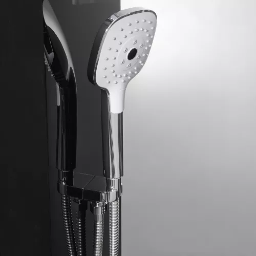 Душевая кабина прямоугольная с паром Orans SR-89101RS/LS Black  L/R, Цвет стекла: прозрачное, Цвет профиля: Черный, Тип поддона: Низкий, Выбрать размер: 100x100, Ориентация: правая, изображение 6