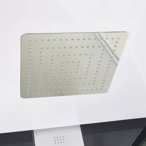 Душевая кабина прямоугольная с паром Orans SR-89101RS/LS Black  L/R, Цвет стекла: прозрачное, Цвет профиля: Черный, Тип поддона: Низкий, Выбрать размер: 100x100, Ориентация: правая, изображение 8