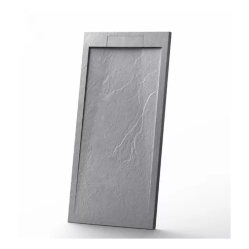 Поддон из искусственного камня, серый ESPLX90G, ESPLX100G, ESPLX108G, ESPLX119G, ESPLX128G, ESPLX129G, Выбрать цвет: серый, Тип поддона: Низкий, Выбрать размер: 100х80, изображение 3