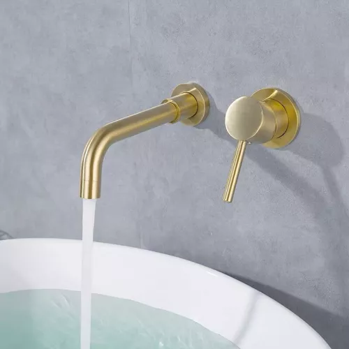 Смеситель для раковины скрытого монтажа ACWEN 6605C матовое золото, Выбрать цвет: Золото, изображение 10