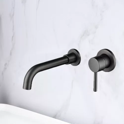 Смеситель для раковины скрытого монтажа ACWEN 6605D графит, Выбрать цвет: Графит, изображение 12