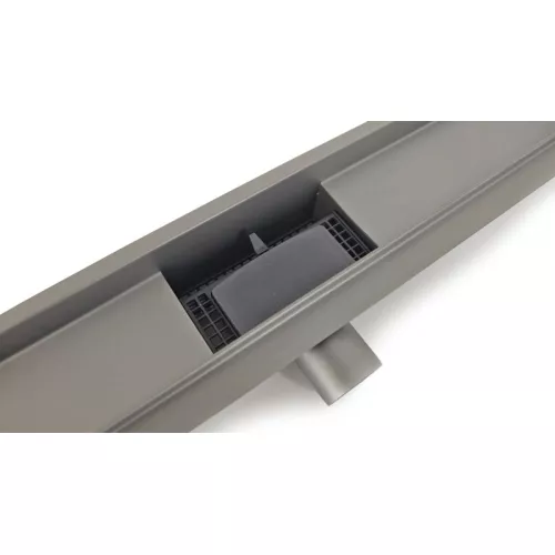 Желоб линейный ESBANO M-RAIN-60/70/80GM оружейная сталь, Выбрать цвет: Оружейная сталь, Выбрать размер: 600, изображение 6