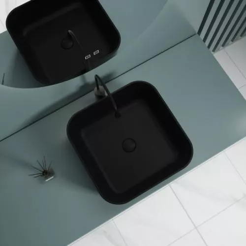 Раковина накладная "ERCINA-N" (matt black), Выбрать цвет: Чёрный, изображение 7