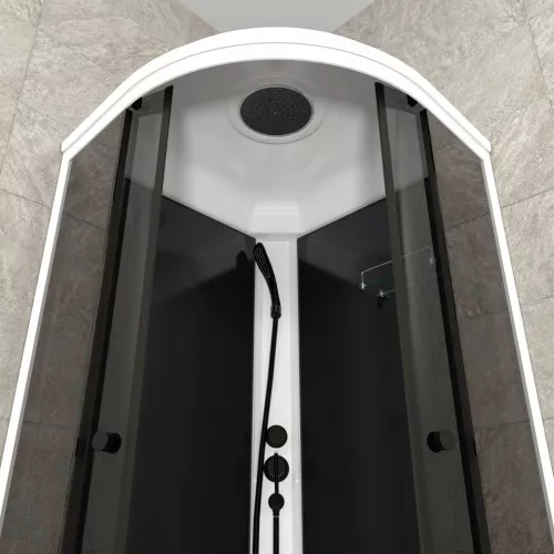 Душевая кабина Triton ГРЭЙ БЛЭК А  низкий поддон, Цвет стекла: тонированное, Цвет профиля: Белый, Тип поддона: Низкий, Выбрать размер: 90х90, изображение 8