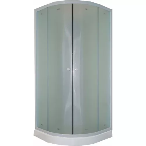 Кабина душевая TMF911  без крыши PARLY, Цвет стекла: матовое, Высота поддона: Низкий, Цвет профиля: Белый, Выбрать размер: 85х85