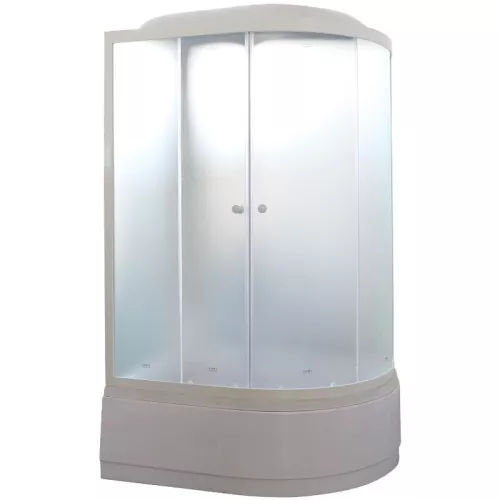 Кабина душевая  EF1221L/R  PARLY, Цвет стекла: матовое, Высота поддона: Высокий, Цвет профиля: Белый, Выбрать размер: 120х80, Ориентация: левая