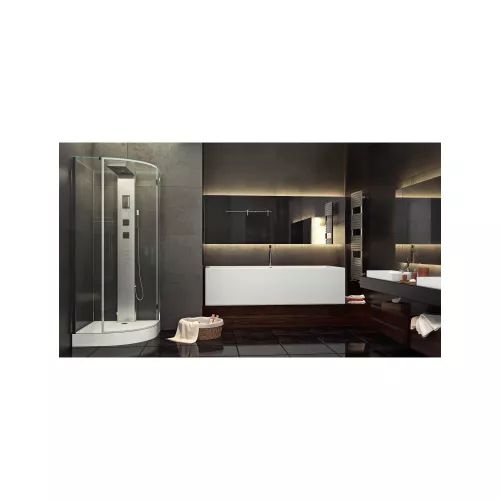 Душевая кабина четверть круга Timo Premium ARMO H-506 90х90х215 стекл.крыша, изображение 5