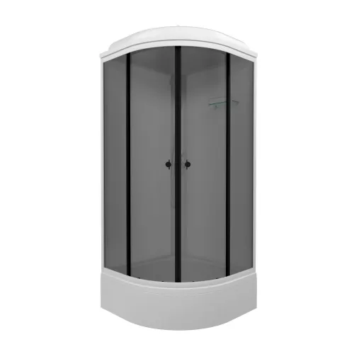 Душевая кабина Triton ГРЭЙ В средний поддон, Цвет стекла: тонированное, Цвет профиля: Белый, Тип поддона: Средний, Выбрать размер: 90х90, изображение 4