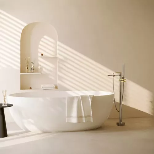 Смеситель напольный Acwen 2211QL оружейная сталь, изображение 4