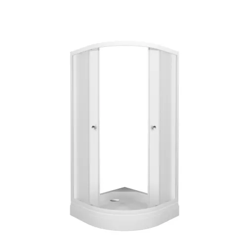 Душевое ограждение Triton ВЕЛЬВЕТ А низкий поддон, Цвет стекла: матовое, Цвет профиля: Белый, Тип поддона: Низкий, Выбрать размер: 80х80, изображение 4