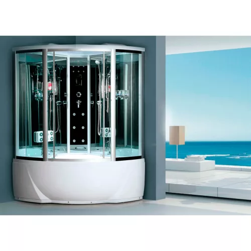 Душевая кабина четверть круга Timo STANDART  T-1125/1135/1155 Г/М с электрикой, Выбрать размер: 120x120, изображение 3