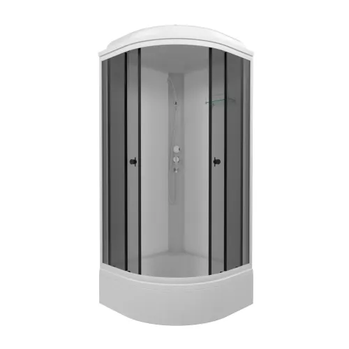 Душевая кабина Triton ГРЭЙ В средний поддон, Цвет стекла: тонированное, Цвет профиля: Белый, Тип поддона: Средний, Выбрать размер: 90х90, изображение 5