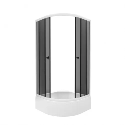 Душевое ограждение Triton ГРЭЙ B средний поддон, Цвет профиля: Белый, Тип поддона: Средний, Выбрать размер: 90х90, изображение 3