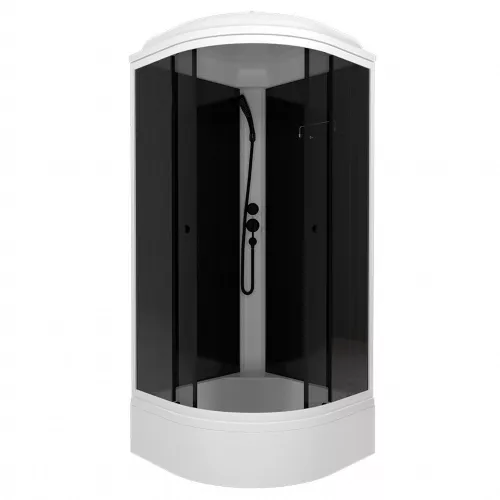 Душевая кабина Triton ГРЭЙ БЛЭК В средний поддон, Цвет стекла: тонированное, Цвет профиля: Белый, Тип поддона: Средний, Выбрать размер: 90х90, изображение 2