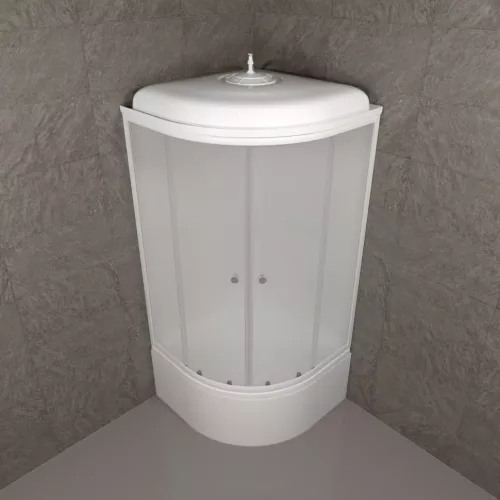 Душевая кабина  Triton ВЕЛЬВЕТ Б высокий поддон, Цвет профиля: Белый, Тип поддона: Высокий, Выбрать размер: 90х90, изображение 2