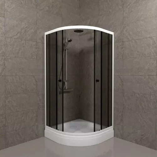 Душевое ограждение Triton ГРЭЙ А ПД31 низкий поддон, Цвет профиля: Белый, Тип поддона: Низкий, Выбрать размер: 90х90, изображение 4