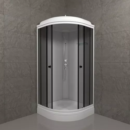 Душевая кабина Triton ГРЭЙ А ПД31 низкий поддон, Цвет стекла: тонированное, Цвет профиля: Белый, Тип поддона: Низкий, Выбрать размер: 90х90, изображение 2