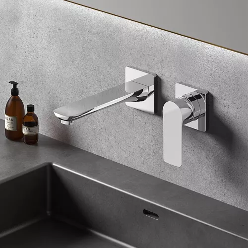 Смеситель для раковины скрытого монтажа ACWEN 6614A , хром, Выбрать цвет: Хром, изображение 7