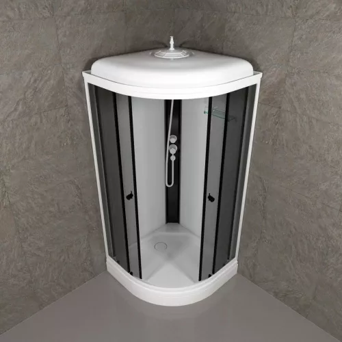 Душевая кабина Triton ГРЭЙ ВАЙТ А  низкий поддон, Цвет стекла: тонированное, Цвет профиля: Белый, Тип поддона: Низкий, Выбрать размер: 90х90, изображение 5