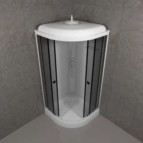 Душевая кабина Triton ГРЭЙ А ПД31 низкий поддон, Цвет стекла: тонированное, Цвет профиля: Белый, Тип поддона: Низкий, Выбрать размер: 90х90, изображение 3