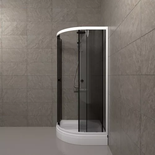 Душевое ограждение Triton ГРЭЙ А ПД31 низкий поддон, Цвет профиля: Белый, Тип поддона: Низкий, Выбрать размер: 90х90, изображение 5