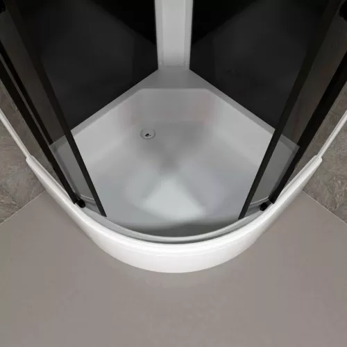 Душевая кабина Triton ГРЭЙ БЛЭК В средний поддон, Цвет стекла: тонированное, Цвет профиля: Белый, Тип поддона: Средний, Выбрать размер: 90х90, изображение 6